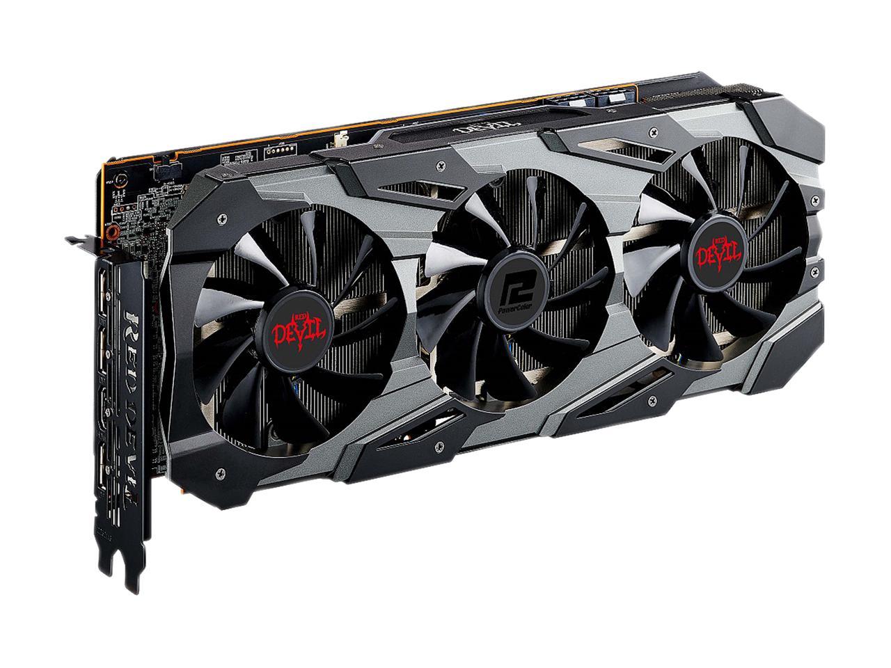 PowerColor RED DEVIL Radeon RX 5700 DirectX 12 AXRX 5700 8GBD6-3DHE/OC 8GB 256-Bit GDDR6 PCI Express 4.0 CrossFireX Support ATX Video Card