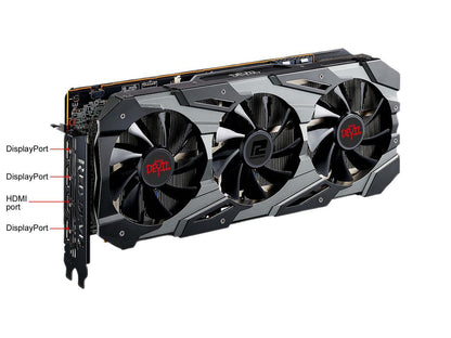 PowerColor RED DEVIL Radeon RX 5700 DirectX 12 AXRX 5700 8GBD6-3DHE/OC 8GB 256-Bit GDDR6 PCI Express 4.0 CrossFireX Support ATX Video Card