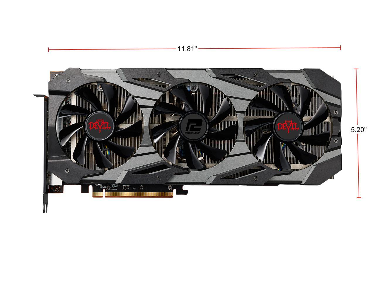PowerColor RED DEVIL Radeon RX 5700 DirectX 12 AXRX 5700 8GBD6-3DHE/OC 8GB 256-Bit GDDR6 PCI Express 4.0 CrossFireX Support ATX Video Card