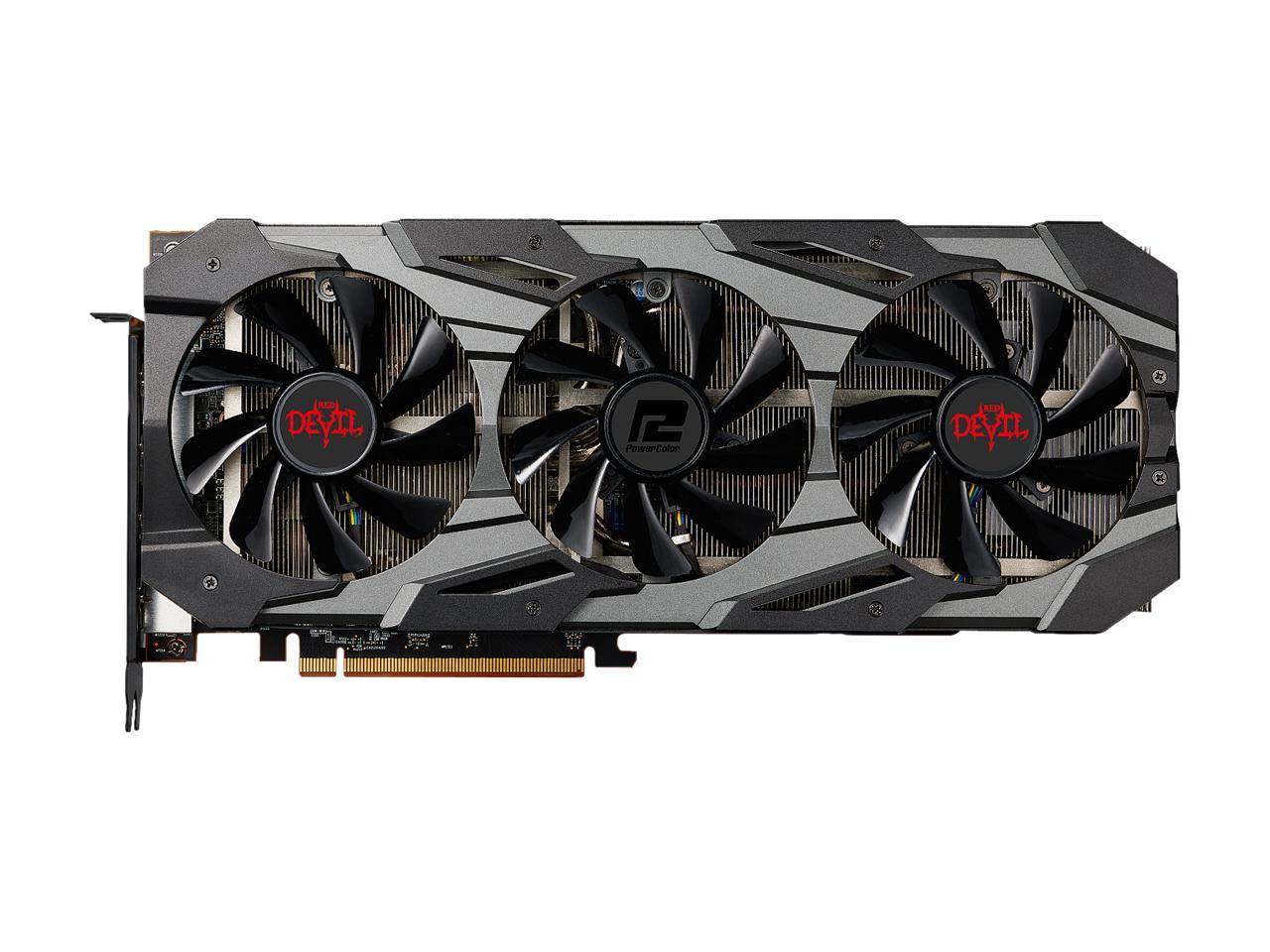 PowerColor RED DEVIL Radeon RX 5700 XT DirectX 12 AXRX 5700 XT 8GBD6-3DHE/OC 8GB 256-Bit GDDR6 PCI Express 4.0 CrossFireX Support ATX Video Card