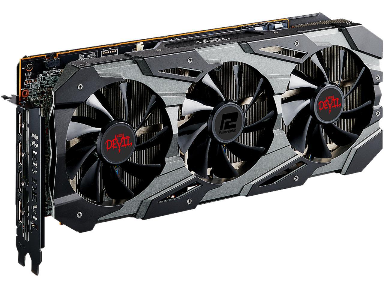 PowerColor RED DEVIL Radeon RX 5700 XT DirectX 12 AXRX 5700 XT 8GBD6-3DHE/OC 8GB 256-Bit GDDR6 PCI Express 4.0 CrossFireX Support ATX Video Card