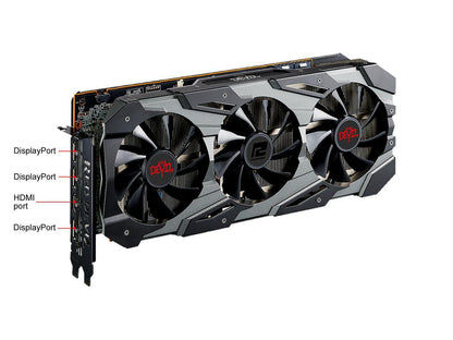 PowerColor RED DEVIL Radeon RX 5700 XT DirectX 12 AXRX 5700 XT 8GBD6-3DHE/OC 8GB 256-Bit GDDR6 PCI Express 4.0 CrossFireX Support ATX Video Card
