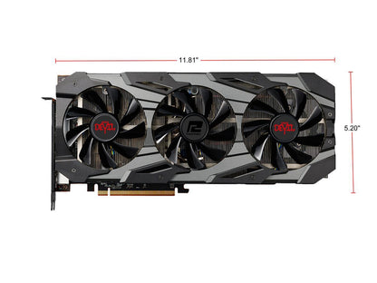 PowerColor RED DEVIL Radeon RX 5700 XT DirectX 12 AXRX 5700 XT 8GBD6-3DHE/OC 8GB 256-Bit GDDR6 PCI Express 4.0 CrossFireX Support ATX Video Card
