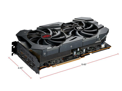 PowerColor RED DEVIL Radeon RX 5600 XT DirectX 12 AXRX 5600XT 6GBD6-3DHE/OC 6GB 192-Bit GDDR6 PCI Express 4.0 CrossFireX Support ATX Video Card