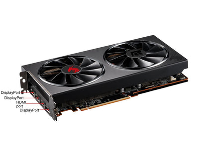 PowerColor RED DRAGON Radeon RX 5600 XT DirectX 12 AXRX 5600XT 6GBD6-3DHR/OC 6GB 192-Bit GDDR6 PCI Express 4.0 CrossFireX Support ATX Video Card