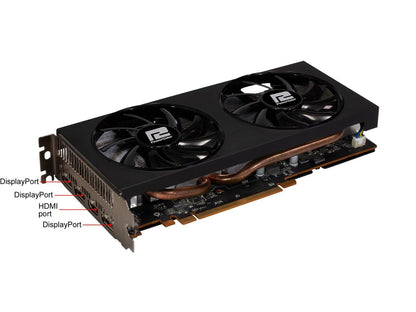 PowerColor Radeon RX 5600 XT DirectX 12 AXRX 5600 XT 6GBD6-3DHV2/OC 6GB 192-Bit GDDR6 PCI Express 4.0 Video Card