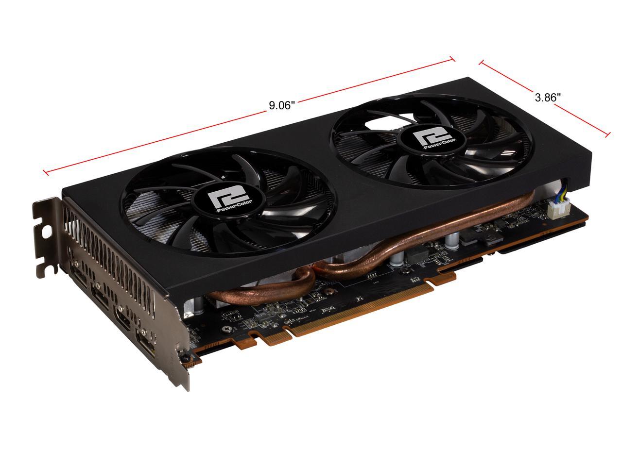 PowerColor Radeon RX 5600 XT DirectX 12 AXRX 5600 XT 6GBD6-3DHV2/OC 6GB 192-Bit GDDR6 PCI Express 4.0 Video Card