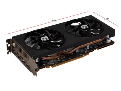 PowerColor Radeon RX 5600 XT DirectX 12 AXRX 5600 XT 6GBD6-3DHV2/OC 6GB 192-Bit GDDR6 PCI Express 4.0 Video Card