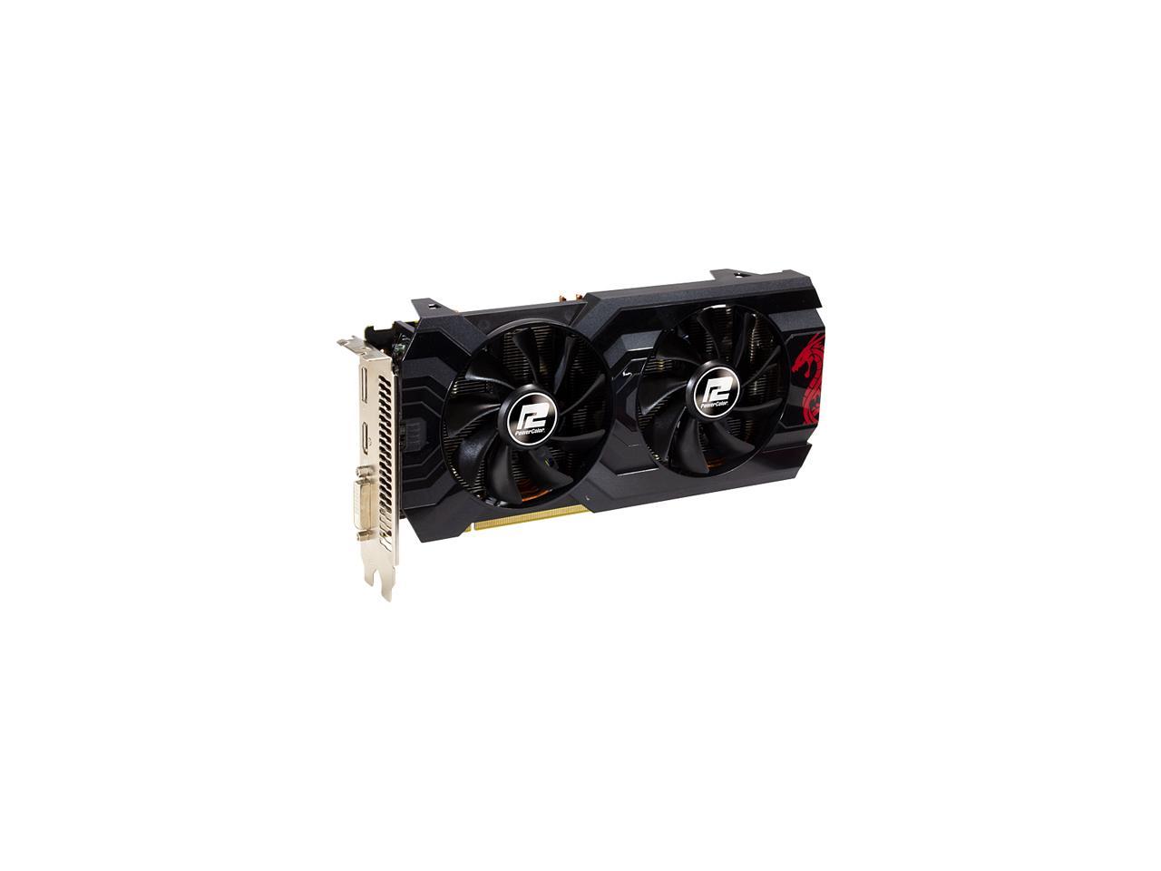 PowerColor RED DRAGON Radeon RX 570 DirectX 12 AXRX 570 4GBD5-DHDV3/OC 4GB 256-Bit GDDR5 PCI Express 3.0 CrossFireX Support ATX Video Card