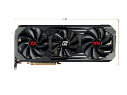 PowerColor Red Devil AMD Radeon RX 6900 XT Ultimate Gaming Graphics Card with 16GB GDDR6 Memory, Powered by AMD RDNA 2, HDMI 2.1 (AXRX 6900XTU 16GBD6-3DHE/OC)