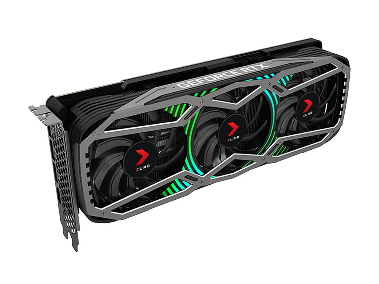 PNY GeForce RTX 3080 10GB XLR8 Gaming REVEL EPIC-X RGB Triple Fan Graphics Card, VCG308010TFXPPB