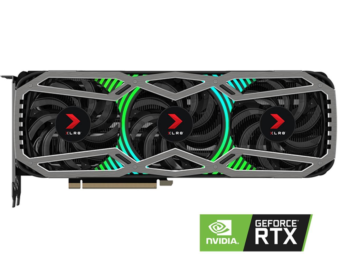 PNY GeForce RTX 3070 8GB XLR8 Gaming REVEL EPIC-X RGB Triple Fan Graphics Card, VCG30708TFXPPB