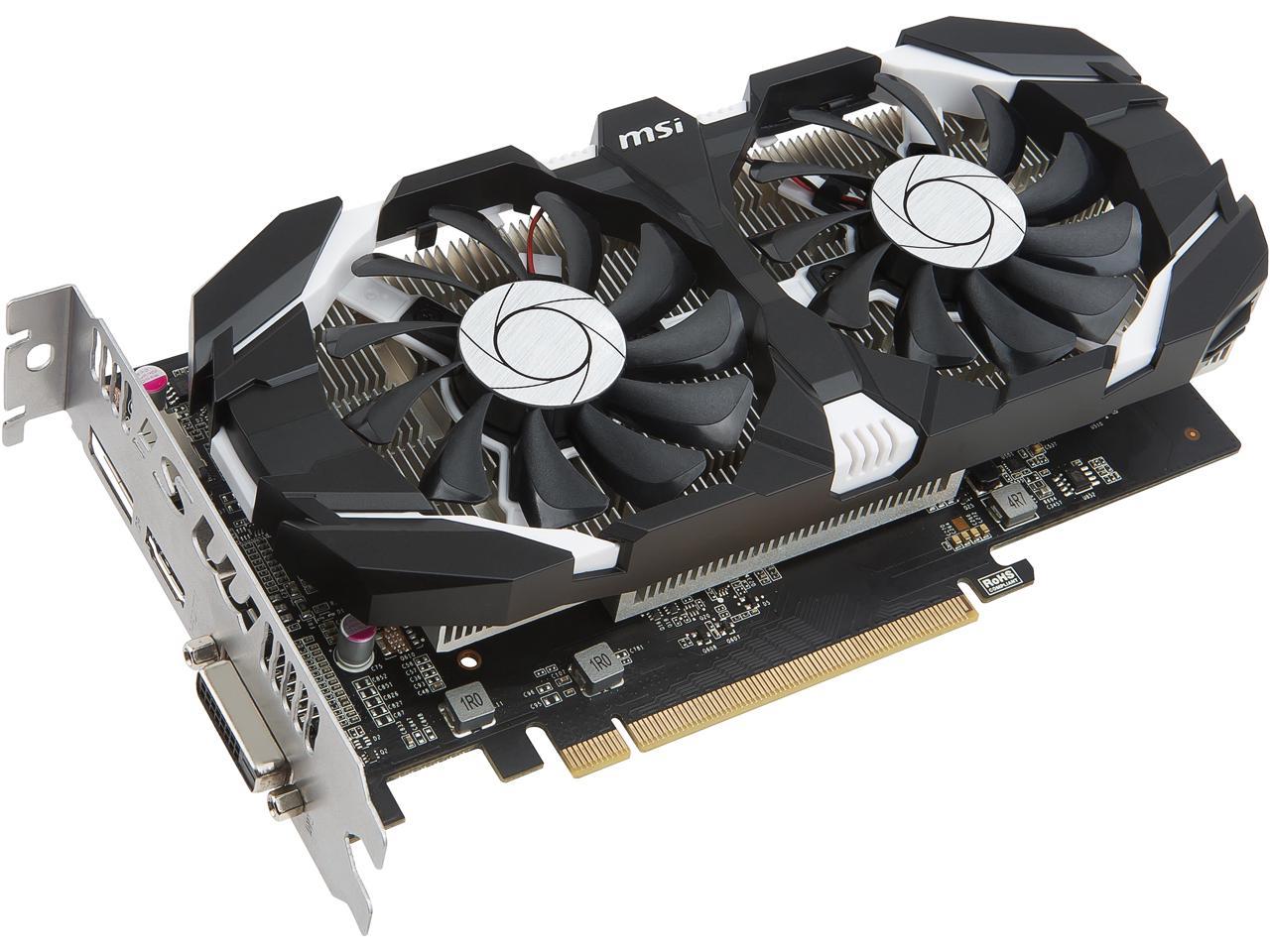 MSI GeForce GTX 1050 Ti DirectX 12 GTX 1050 Ti 4GT OC 4GB 128-Bit GDDR5 PCI Express 3.0 x16 HDCP Ready ATX Video Card