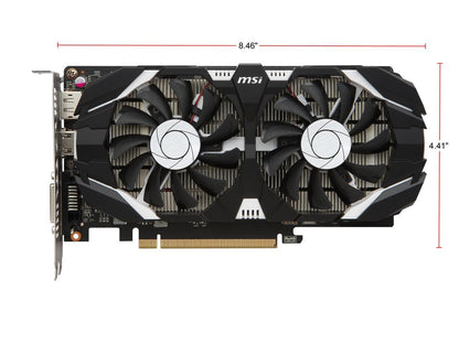 MSI GeForce GTX 1050 Ti DirectX 12 GTX 1050 Ti 4GT OC 4GB 128-Bit GDDR5 PCI Express 3.0 x16 HDCP Ready ATX Video Card