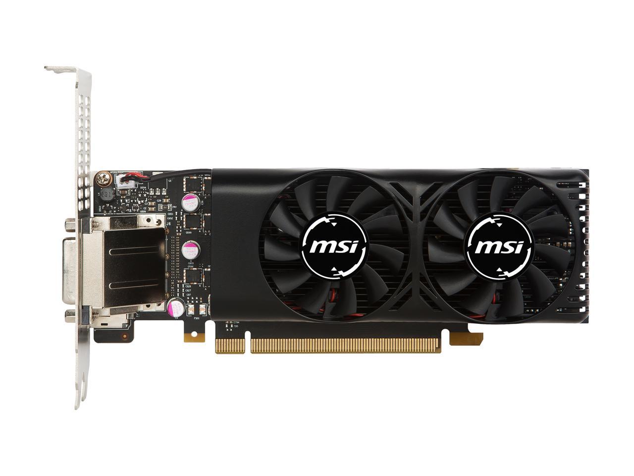 MSI GeForce GTX 1050 Ti DirectX 12 GTX 1050 TI 4GT LP 4GB 128-Bit GDDR5 PCI Express 3.0 x16 HDCP Ready Low Profile Video Card