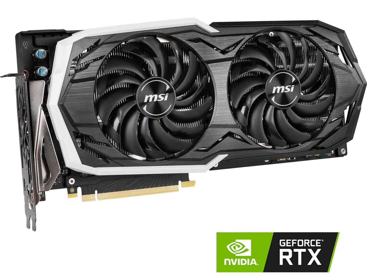 MSI GeForce RTX 2070 DirectX 12 RTX 2070 ARMOR 8G 8GB 256-Bit GDDR6 PCI Express 3.0 x16 HDCP Ready Video Card
