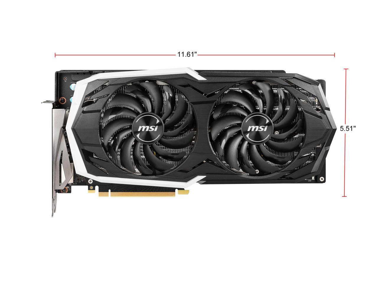 MSI GeForce RTX 2070 DirectX 12 RTX 2070 ARMOR 8G 8GB 256-Bit GDDR6 PCI Express 3.0 x16 HDCP Ready Video Card