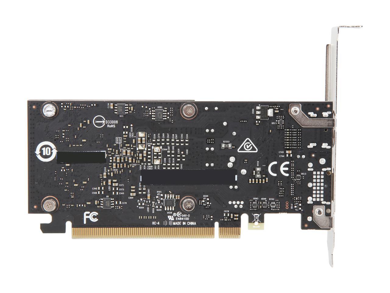 MSI GeForce GT 1030 DirectX 12 GT 1030 2GD4 LP OC 2GB 64-Bit DDR4 PCI Express 3.0 x16 (Uses x4) HDCP Ready Low Profile Video Card