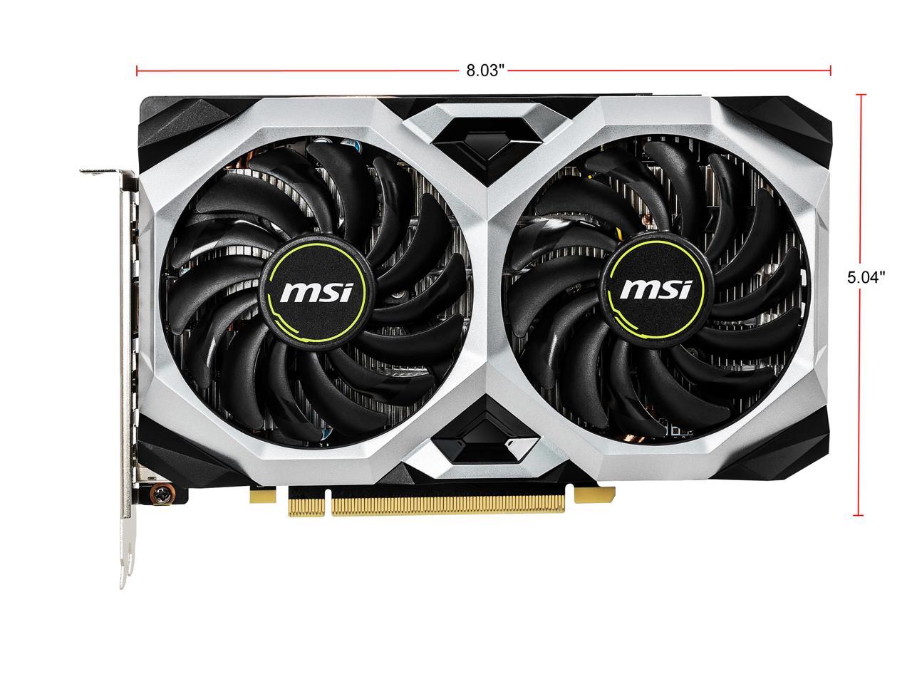 MSI GeForce GTX 1660 Ti DirectX 12 GTX 1660 TI VENTUS XS 6G OC 6GB 192-Bit GDDR6 PCI Express 3.0 x16 HDCP Ready Video Card