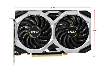 MSI GeForce GTX 1660 Ti DirectX 12 GTX 1660 TI VENTUS XS 6G OC 6GB 192-Bit GDDR6 PCI Express 3.0 x16 HDCP Ready Video Card