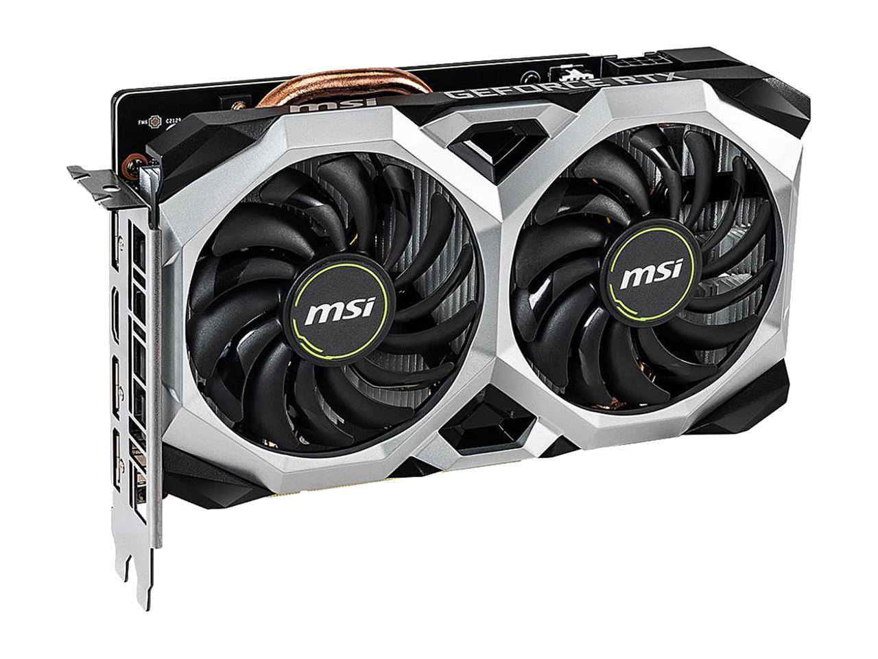 MSI GeForce RTX 2060 DirectX 12 RTX 2060 VENTUS XS 6G OC 6GB 192-Bit GDDR6 PCI Express 3.0 x16 HDCP Ready Video Card