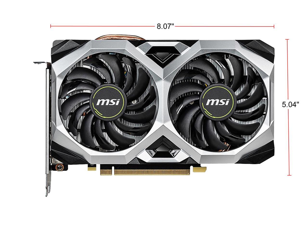 MSI GeForce RTX 2060 DirectX 12 RTX 2060 VENTUS XS 6G OC 6GB 192-Bit GDDR6 PCI Express 3.0 x16 HDCP Ready Video Card