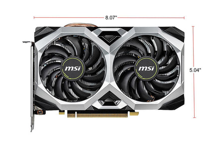 MSI GeForce RTX 2060 DirectX 12 RTX 2060 VENTUS XS 6G OC 6GB 192-Bit GDDR6 PCI Express 3.0 x16 HDCP Ready Video Card