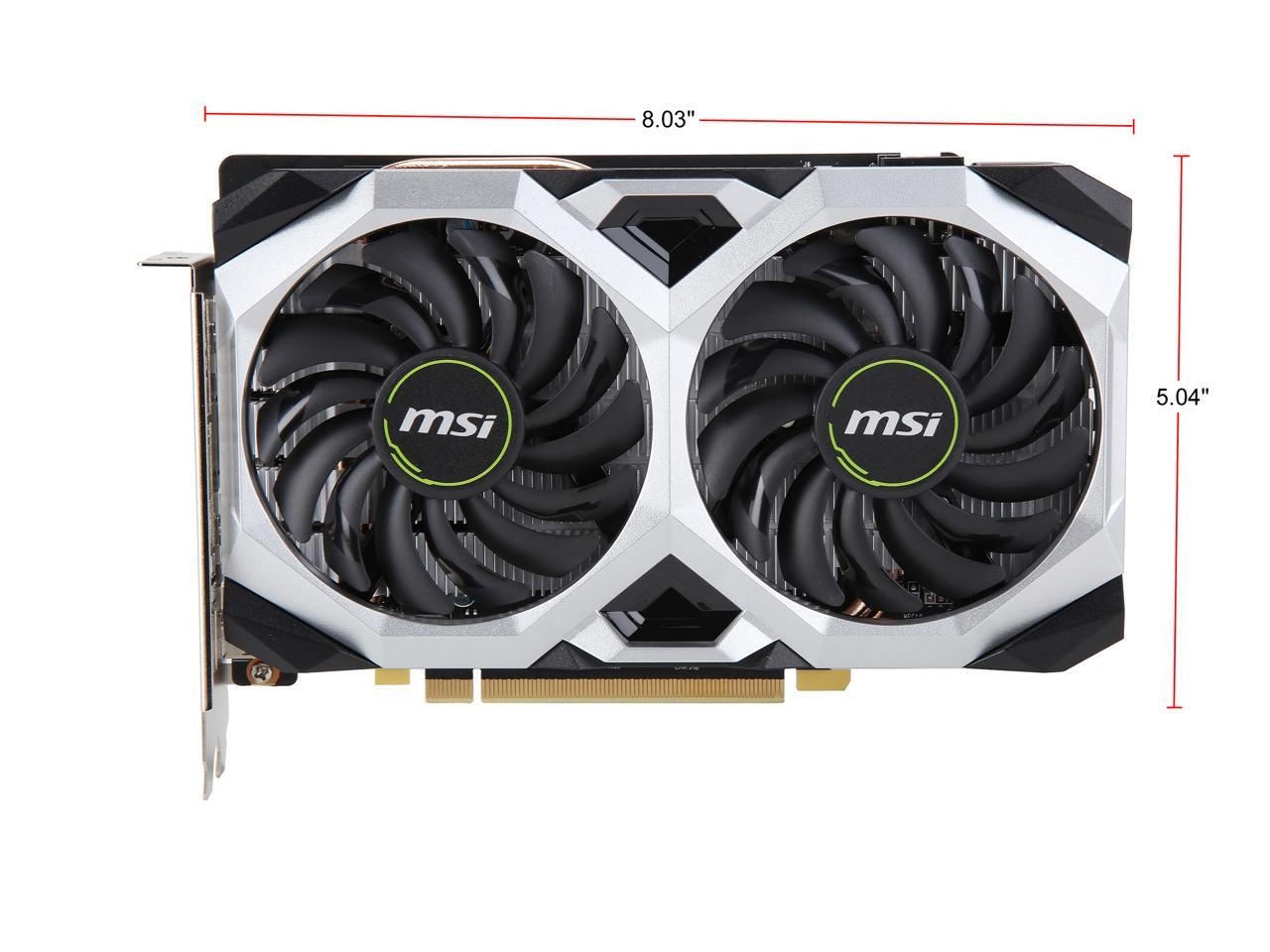 MSI GeForce GTX 1660 DirectX 12 GTX 1660 VENTUS XS 6G OC 6GB 192-Bit GDDR5 PCI Express 3.0 x16 HDCP Ready Video Card