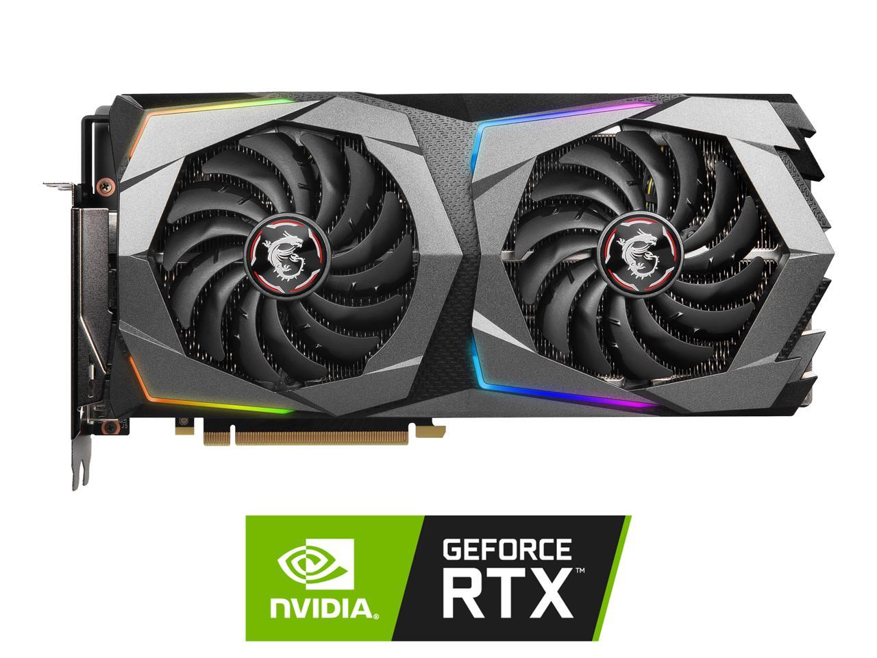 MSI GeForce RTX 2070 SUPER DirectX 12 RTX 2070 Super GAMING X 8GB 256-Bit GDDR6 PCI Express 3.0 x16 HDCP Ready SLI Support Video Card