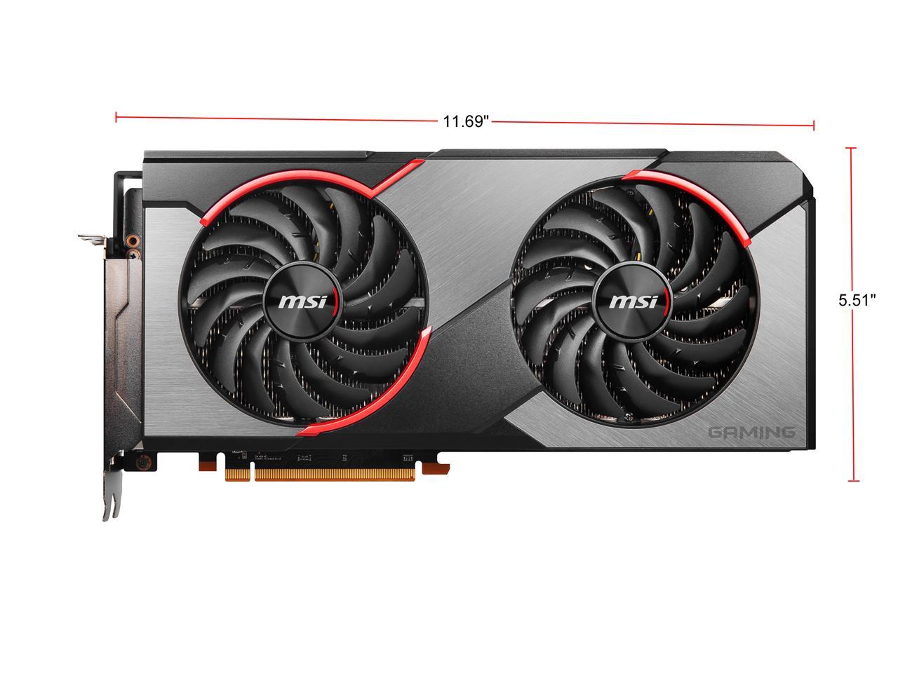 MSI Radeon RX 5700 XT DirectX 12 RX 5700 XT GAMING 8GB 256-Bit GDDR6 PCI Express 4.0 x16 HDCP Ready CrossFireX Support Video Card