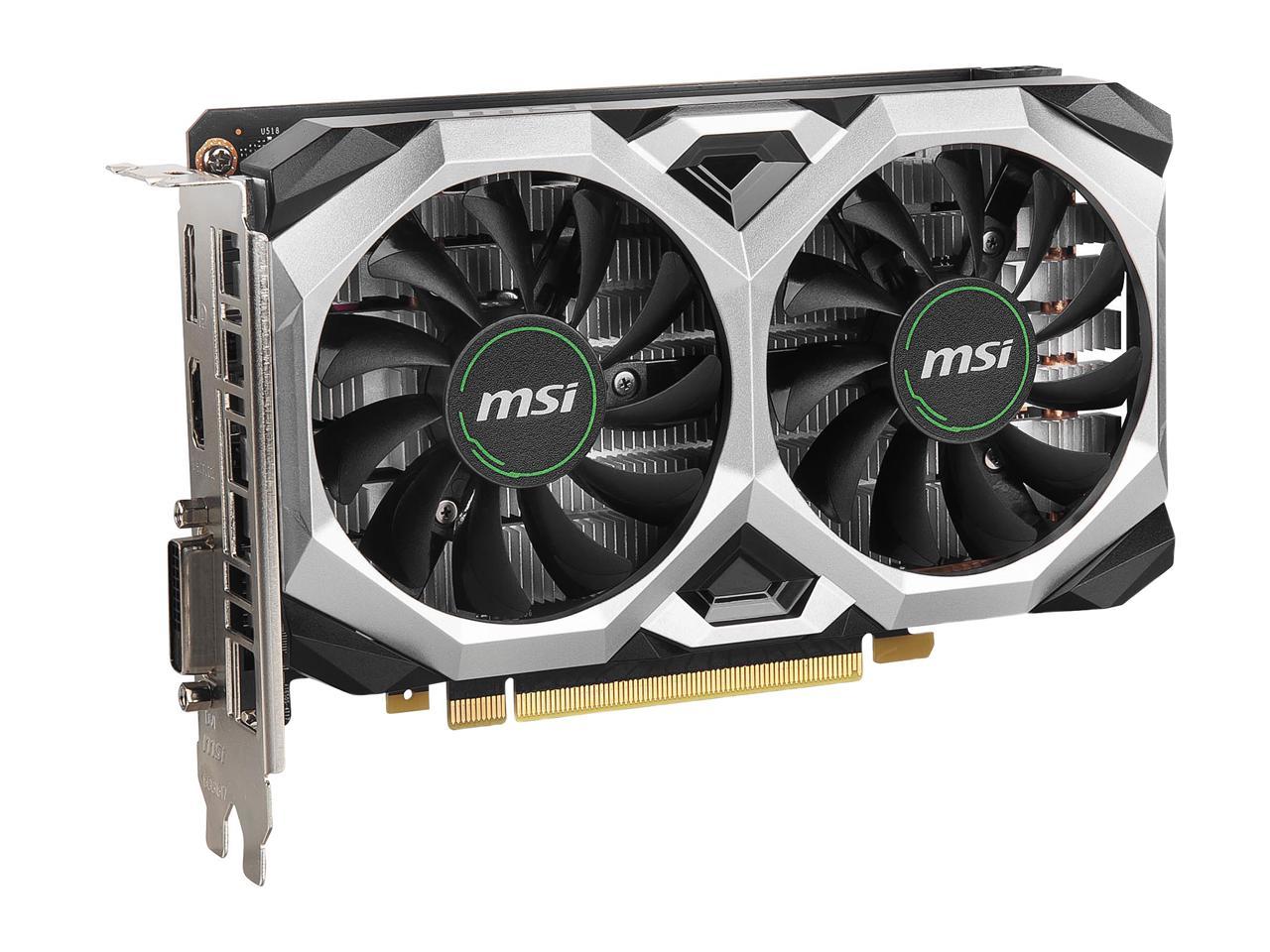 MSI GeForce GTX 1650 SUPER DirectX 12 GTX 1650 Super Ventus XS OC 4GB 128-Bit GDDR6 PCI Express 3.0 x16 HDCP Ready Video Card