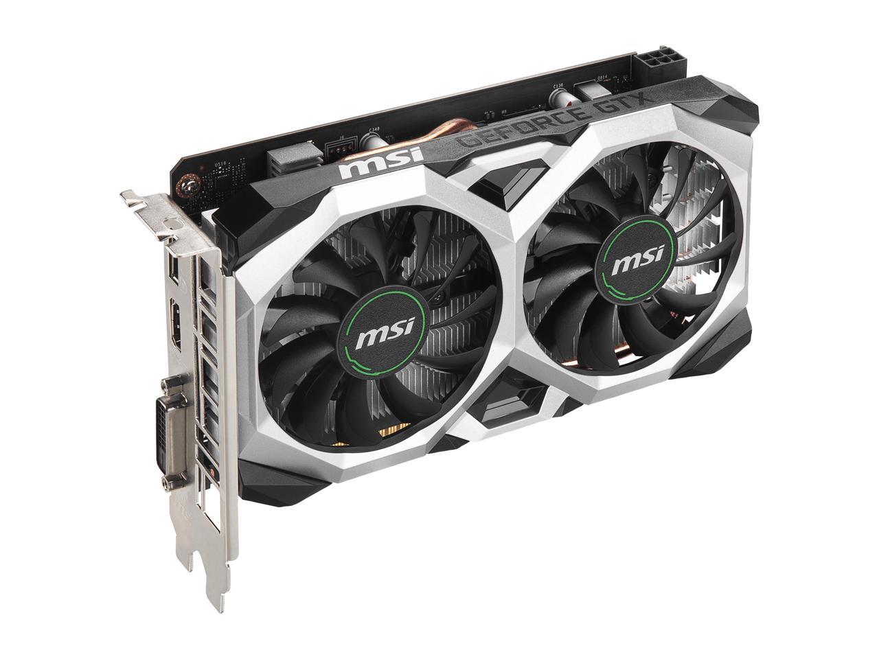 MSI GeForce GTX 1650 SUPER DirectX 12 GTX 1650 Super Ventus XS OC 4GB 128-Bit GDDR6 PCI Express 3.0 x16 HDCP Ready Video Card