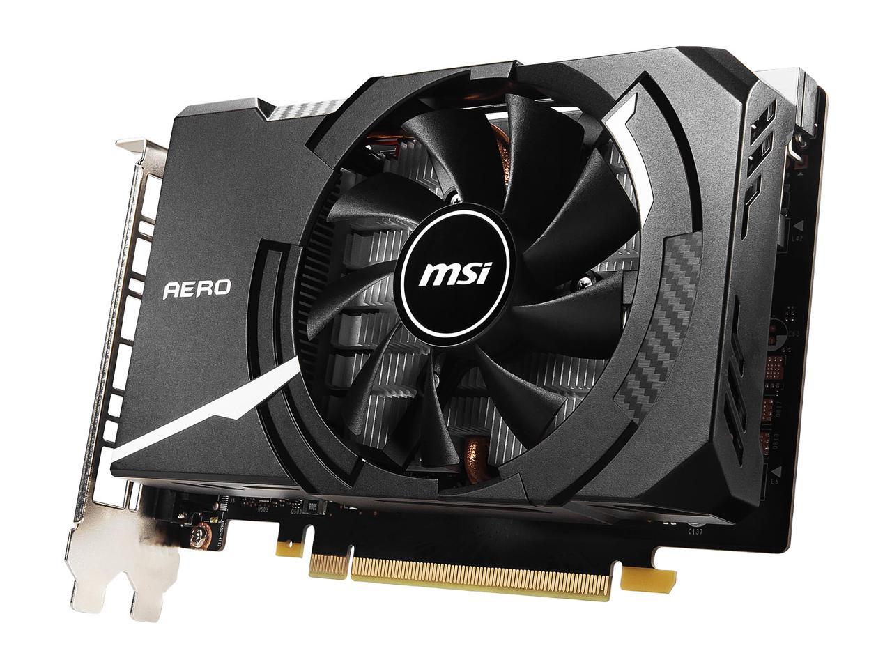 MSI GeForce GTX 1650 SUPER DirectX 12 GTX 1650 Super AERO ITX OC 4GB 128-Bit GDDR6 PCI Express 3.0 x16 HDCP Ready ITX Video Card