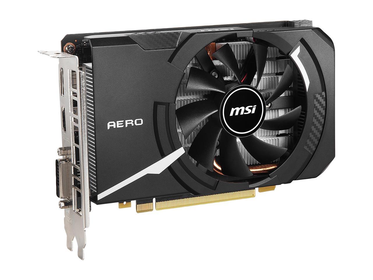 MSI GeForce GTX 1650 SUPER DirectX 12 GTX 1650 Super AERO ITX OC 4GB 128-Bit GDDR6 PCI Express 3.0 x16 HDCP Ready ITX Video Card