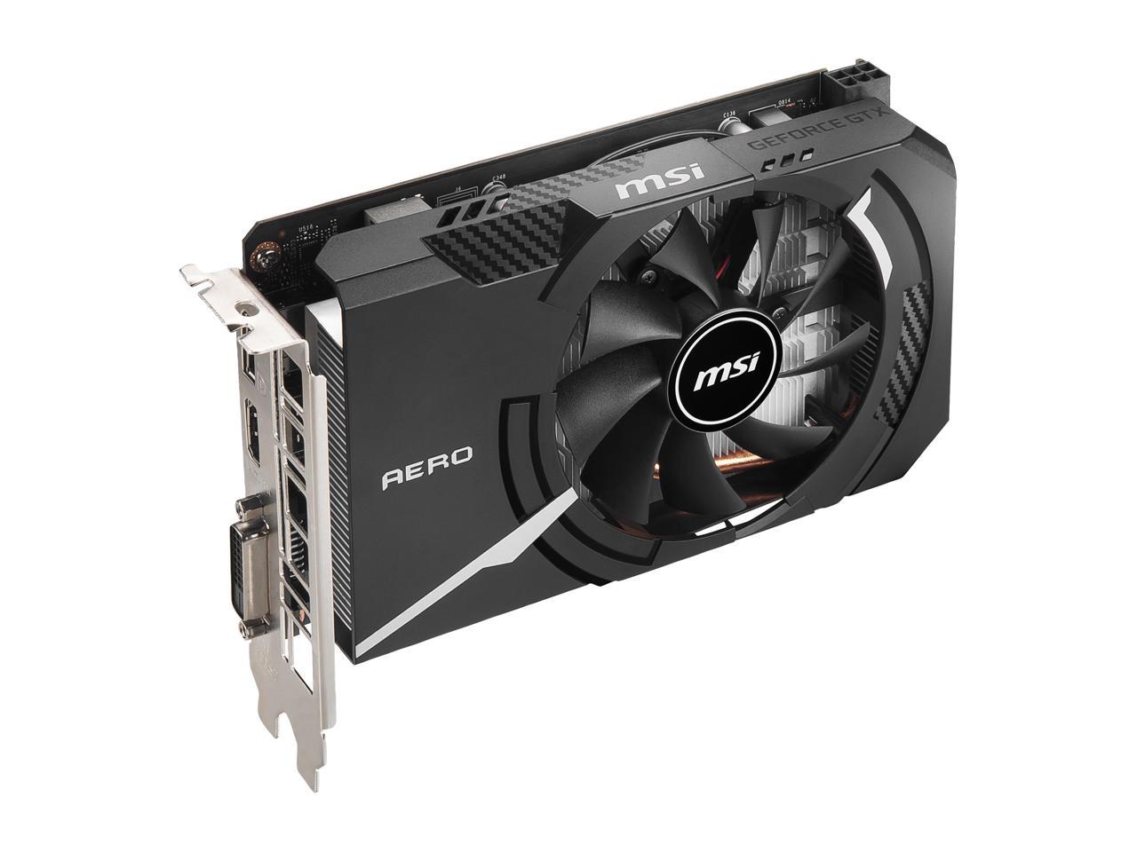 MSI GeForce GTX 1650 SUPER DirectX 12 GTX 1650 Super AERO ITX OC 4GB 128-Bit GDDR6 PCI Express 3.0 x16 HDCP Ready ITX Video Card