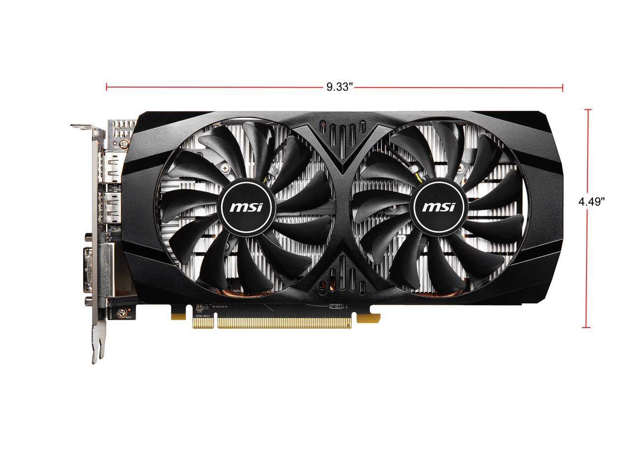 MSI Radeon RX 570 DirectX 12 RX 570 8GT OC 8GB 256-Bit GDDR5 PCI Express x16 (Uses x8) HDCP Ready ATX Video Card