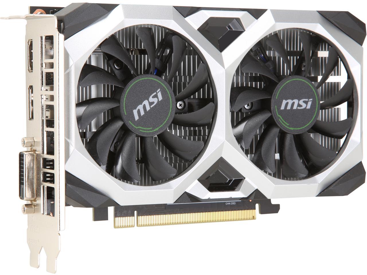MSI GeForce GTX 1650 DirectX 12 GTX 1650 VENTUS XS 4G OC 4GB 128-Bit GDDR5 PCI Express 3.0 x16 HDCP Ready Video Card