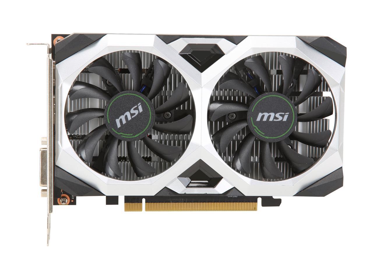MSI GeForce GTX 1650 DirectX 12 GTX 1650 VENTUS XS 4G OC 4GB 128-Bit GDDR5 PCI Express 3.0 x16 HDCP Ready Video Card