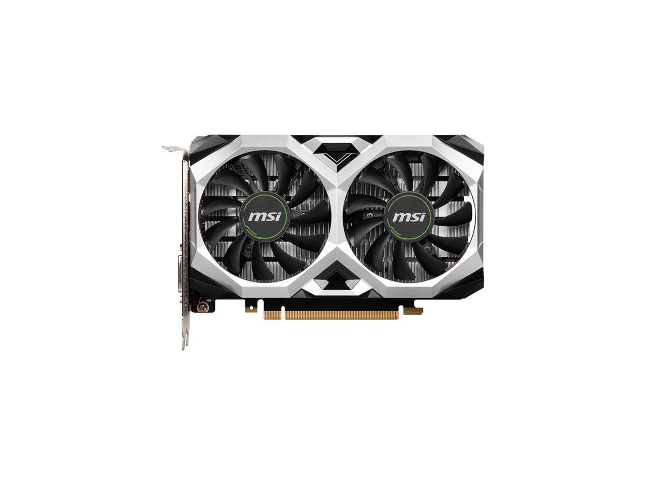 MSI GeForce GTX 1650 DirectX 12 GTX 1650 D6 VENTUS XS OCV1 4GB 128-Bit GDDR6 PCI Express 3.0 x16 HDCP Ready Video Card G165D6VXSC1