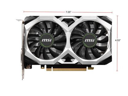 MSI GeForce GTX 1650 DirectX 12 GTX 1650 D6 VENTUS XS OCV1 4GB 128-Bit GDDR6 PCI Express 3.0 x16 HDCP Ready Video Card G165D6VXSC1