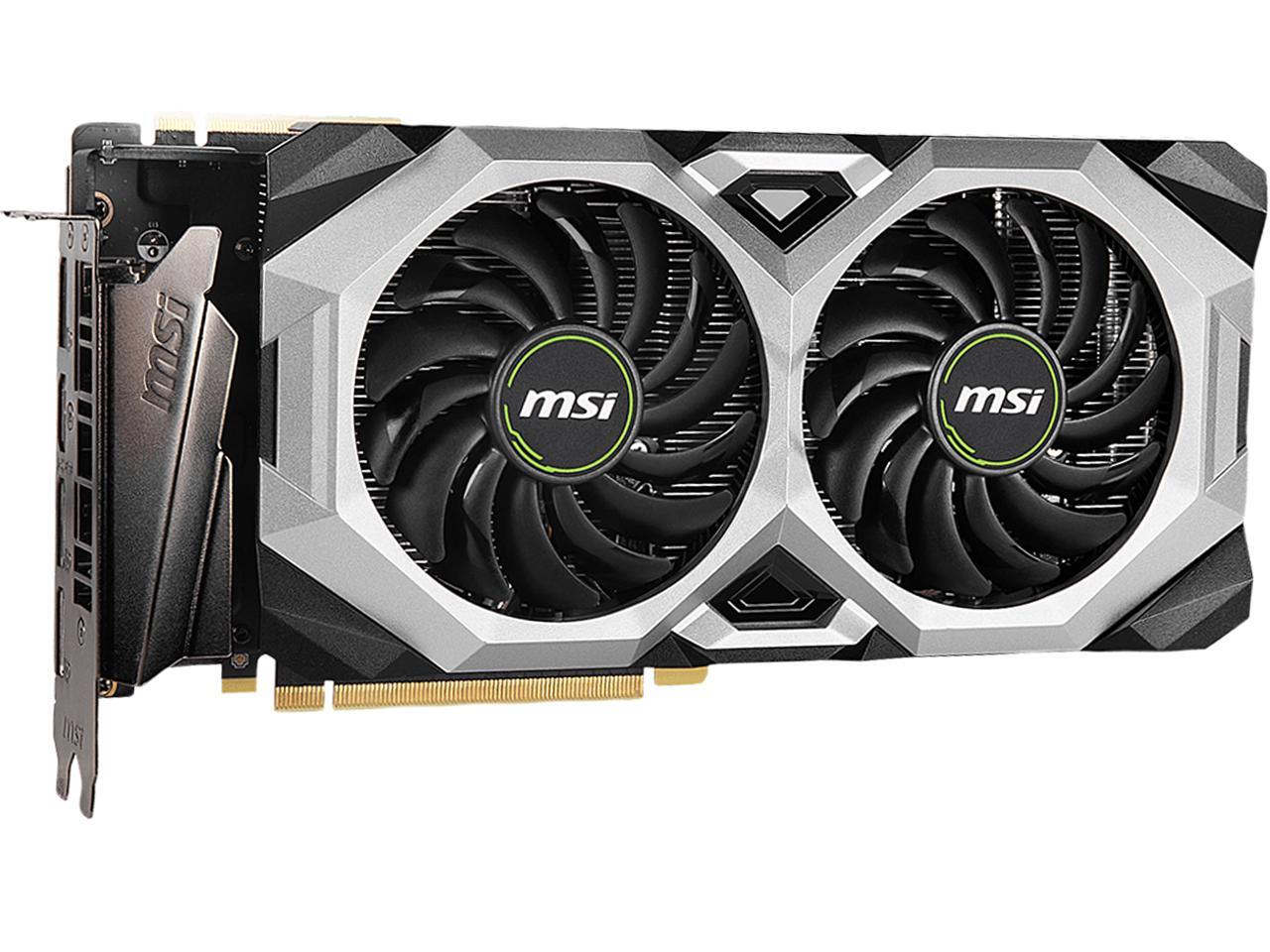 MSI GeForce RTX 2080 SUPER DirectX 12 RTX 2080 Super Ventus XS OC 8GB 256-Bit GDDR6 PCI Express 3.0 x16 HDCP Ready SLI Support Video Card