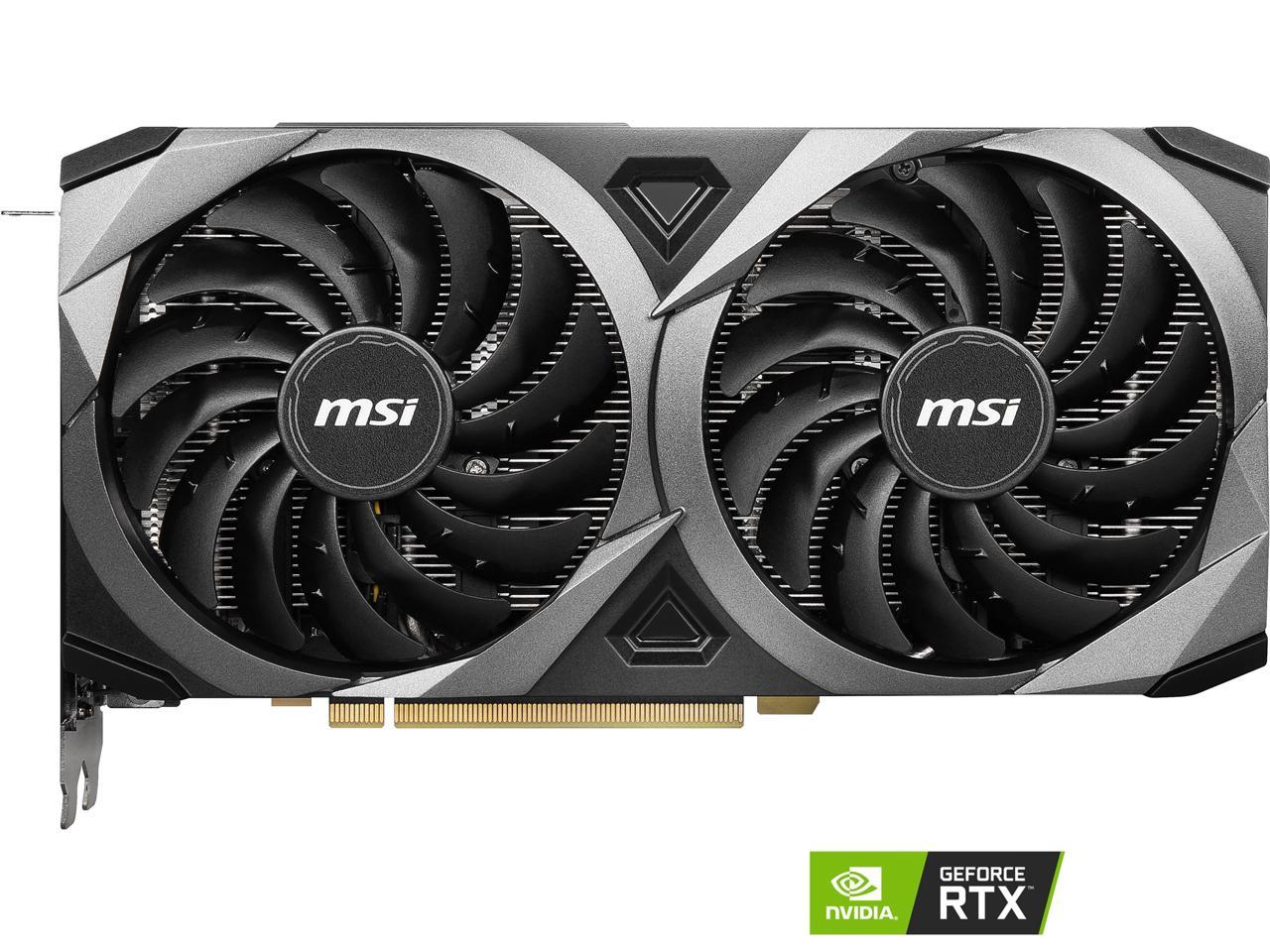 MSI Ventus GeForce RTX 3060 Ti 8GB GDDR6 PCI Express 4.0 Video Card RTX 3060 Ti VENTUS 2X