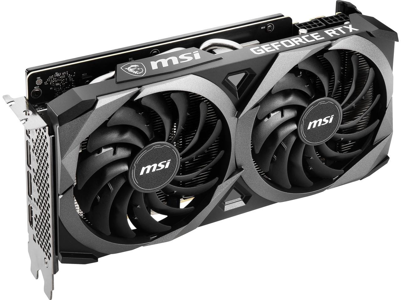 MSI Ventus GeForce RTX 3060 Ti 8GB GDDR6 PCI Express 4.0 Video Card RTX 3060 Ti VENTUS 2X