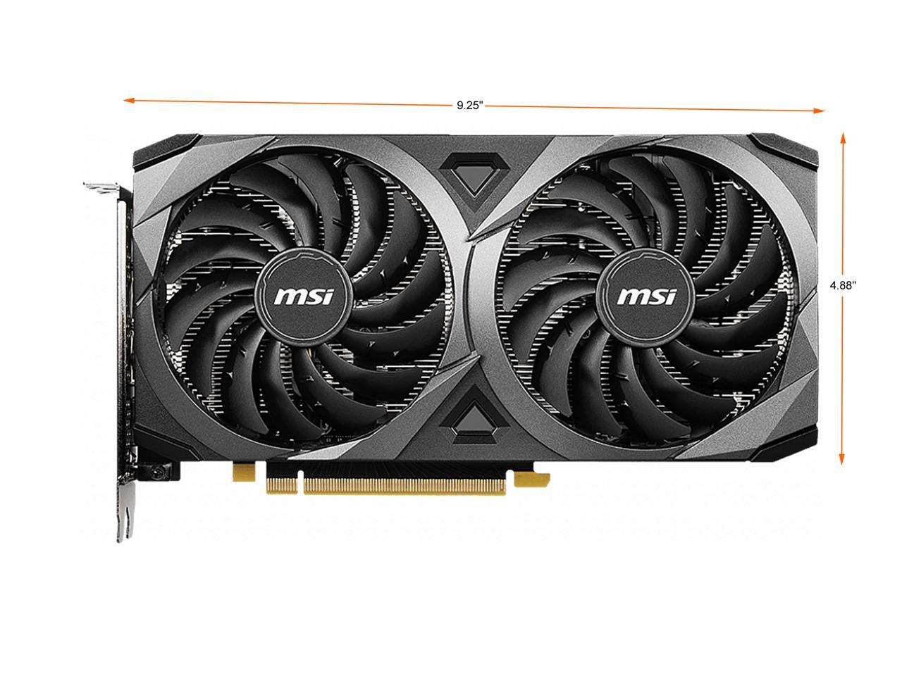 MSI Ventus GeForce RTX 3060 12GB GDDR6 PCI Express 4.0 Video Card RTX 3060 VENTUS 2X 12G