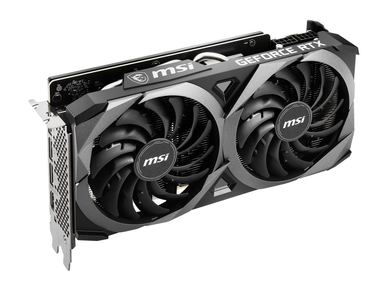 MSI Ventus GeForce RTX 3070 8GB GDDR6 PCI Express 4.0 x16 Video Card RTX 3070 Ventus 2X 8G OC LHR