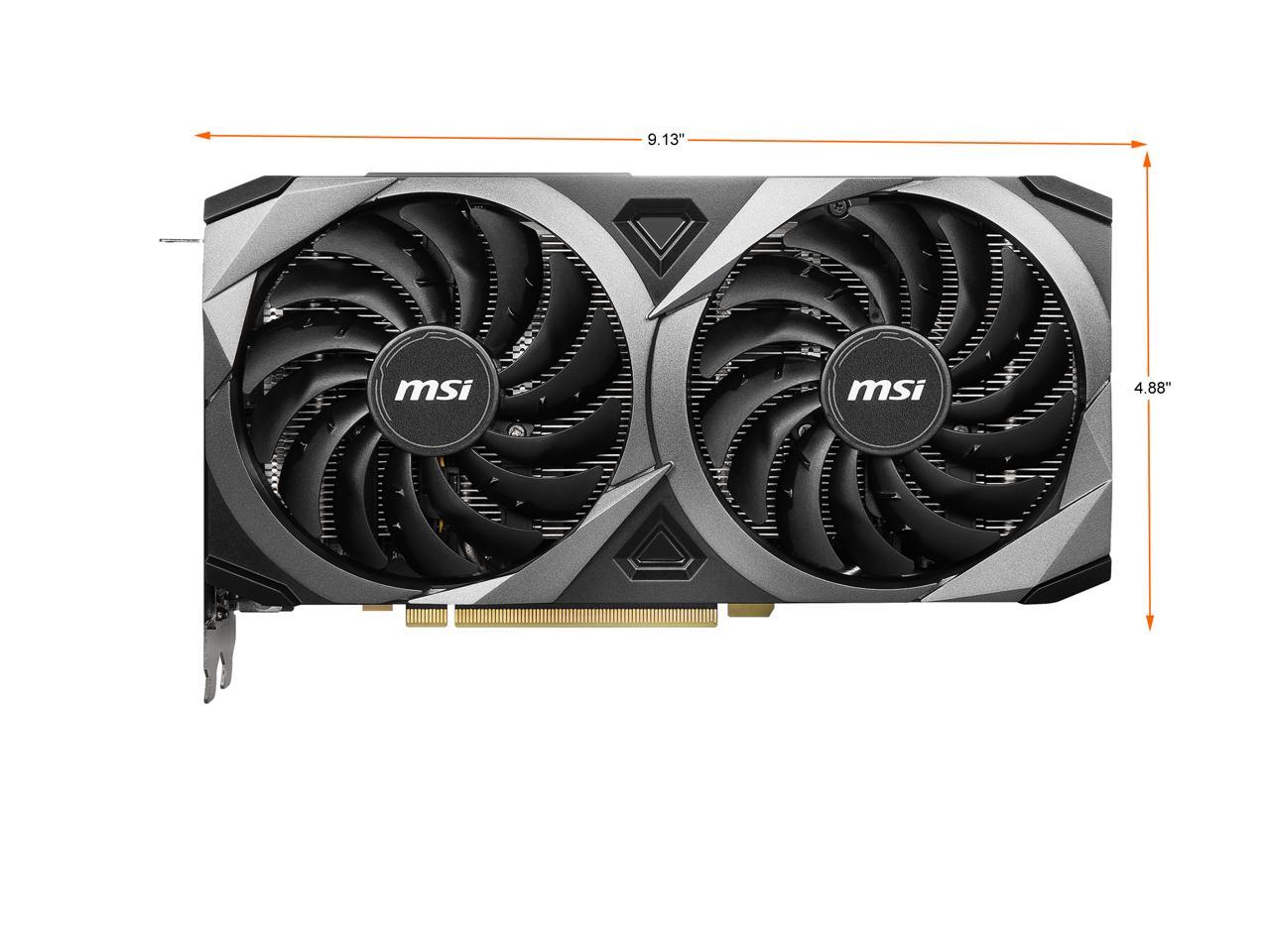 MSI Ventus GeForce RTX 3070 8GB GDDR6 PCI Express 4.0 x16 Video Card RTX 3070 Ventus 2X 8G OC LHR