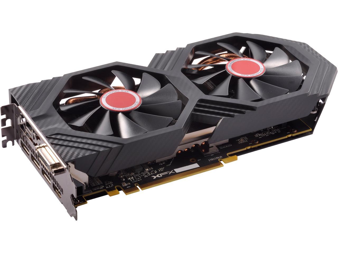 XFX Radeon RX 580 GTS Black Edition 1405 MHz OC+, 8GB 256-bit GDDR5, DX12 VR Ready, Double Dissipation, Dual BIOS, PCI-E AMD Graphics Card (RX-580P828D6)