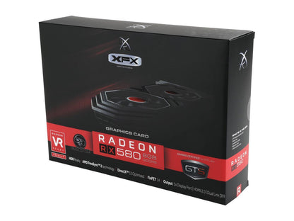 XFX Radeon RX 580 GTS Black Edition 1405 MHz OC+, 8GB 256-bit GDDR5, DX12 VR Ready, Double Dissipation, Dual BIOS, PCI-E AMD Graphics Card (RX-580P828D6)