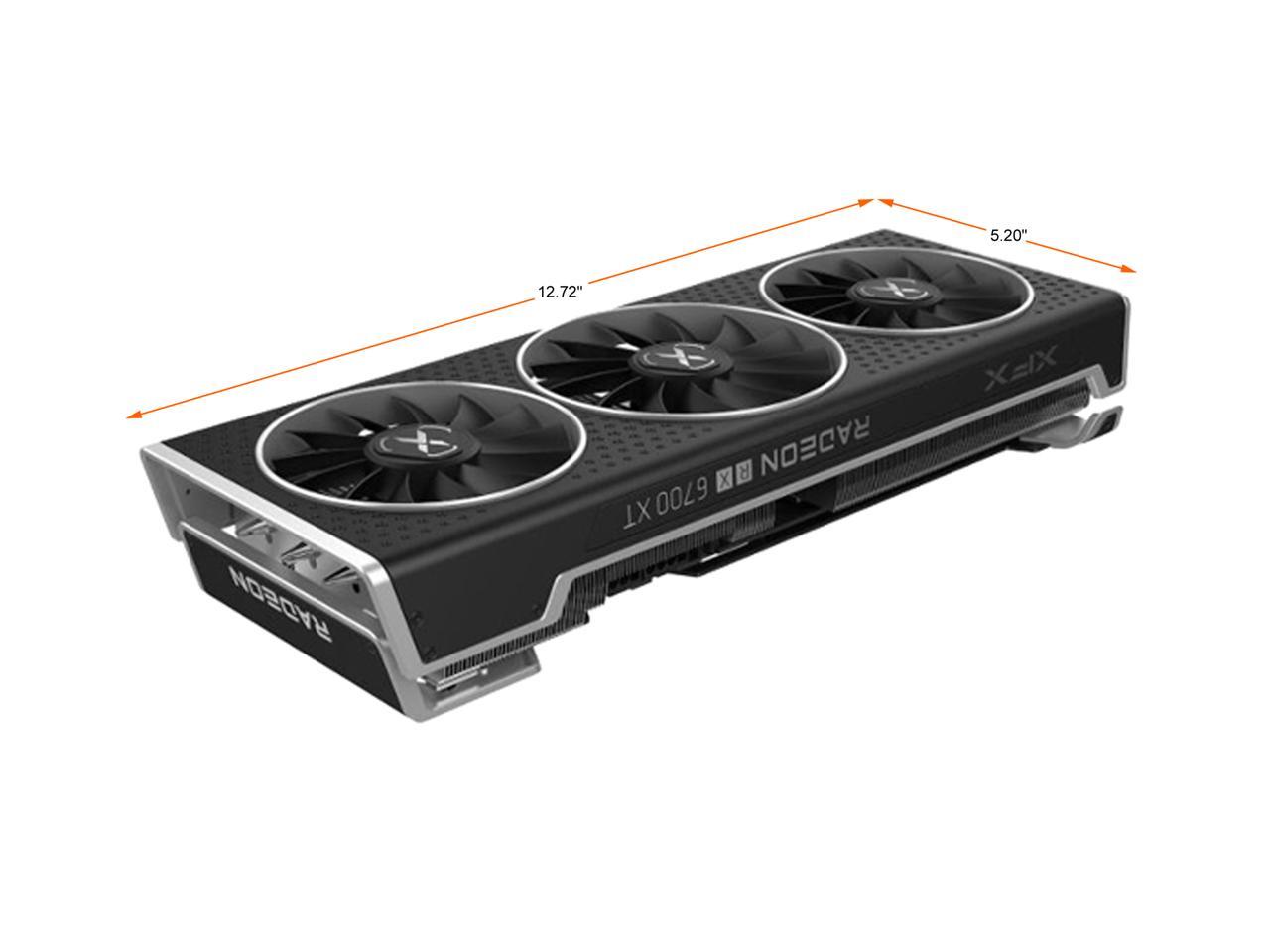 XFX SPEEDSTER QICK319 AMD Radeon RX 6700 XT BLACK Gaming Graphics Card with 12GB GDDR6, HDMI 3 x DP, AMD RDNA 2