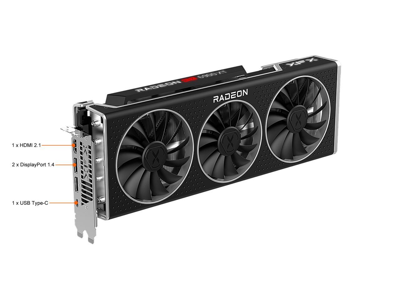 XFX SPEEDSTER MERC319 AMD Radeon RX 6900 XT LIMITED BLACK Gaming Graphics Card with 16GB GDDR6, AMD RDNA 2, RX-69XTACSD9